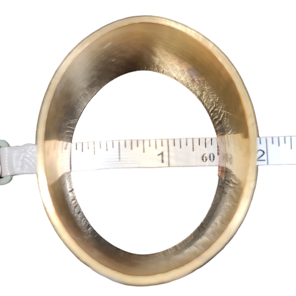 Vintage Made In India Set of 6 Solid Brass Oval Napkin Rings 2"X1.5"X1" Each - Picture 6 of 7